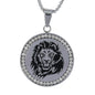 Large Lion Necklace with 3mm Round Box Chain 24" - SCP-3108**