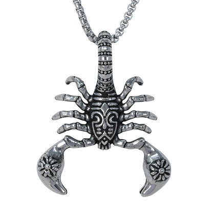 Large Scorpio Necklace with 3mm Round Box Chain 24" - SCP-3116**