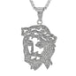 Large Jesus Necklace with 3mm Round Box Chain 24" - SCP-3146**