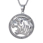Large Tiger Necklace with 3mm Round Box Chain 24" - SCP-3148**
