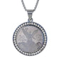Large Coin Necklace with 3mm Round Box Chain 24" - SCP-3150