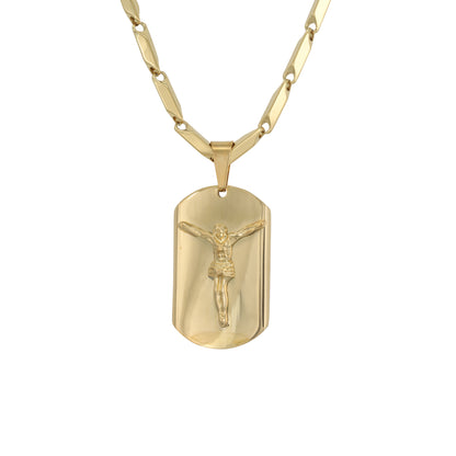 Large Jesus Necklace with 4mm Bullet Chain 24" - SCP-702**
