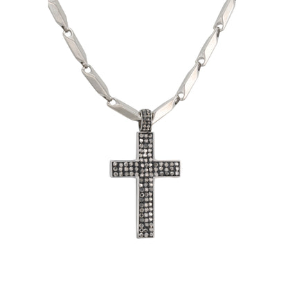 Large Cross Necklace with 4mm Bullet Chain 24" - SCP-707**