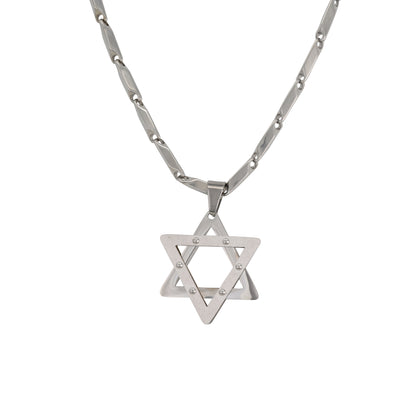 Large Star Necklace with 4mm Bullet Chain 24" - SCP-709**