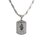 Large Guadalupe Necklace with 4mm Bullet Chain 24" - SCP-711**