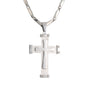 Large Cross Necklace with 4mm Bullet Chain 24" - SCP-719**