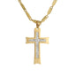 Large Cross Necklace with 4mm Bullet Chain 24" - SCP-722**