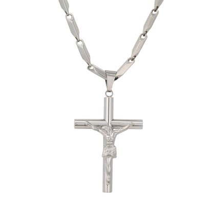 Large Cross Necklace with 4mm Bullet Chain 24" - SCP-732**