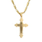 Large Cross Necklace with 4mm Bullet Chain 24" - SCP-735**