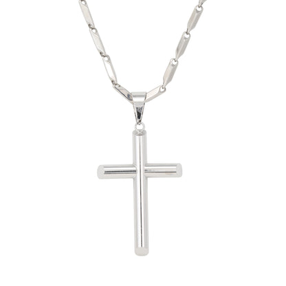 Large Cross Necklace with 4mm Bullet Chain 24" - SCP-748