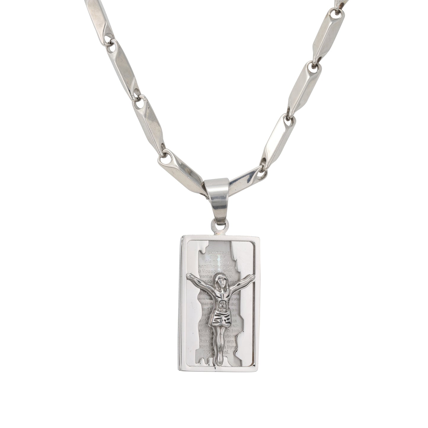 Large Jesus Necklace with 4mm Bullet Chain 24" - SCP-755**