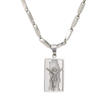 Large Jesus Necklace with 4mm Bullet Chain 24" - SCP-755**