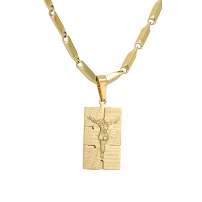 Large Jesus Necklace with 4mm Bullet Chain 24" - SCP-756**