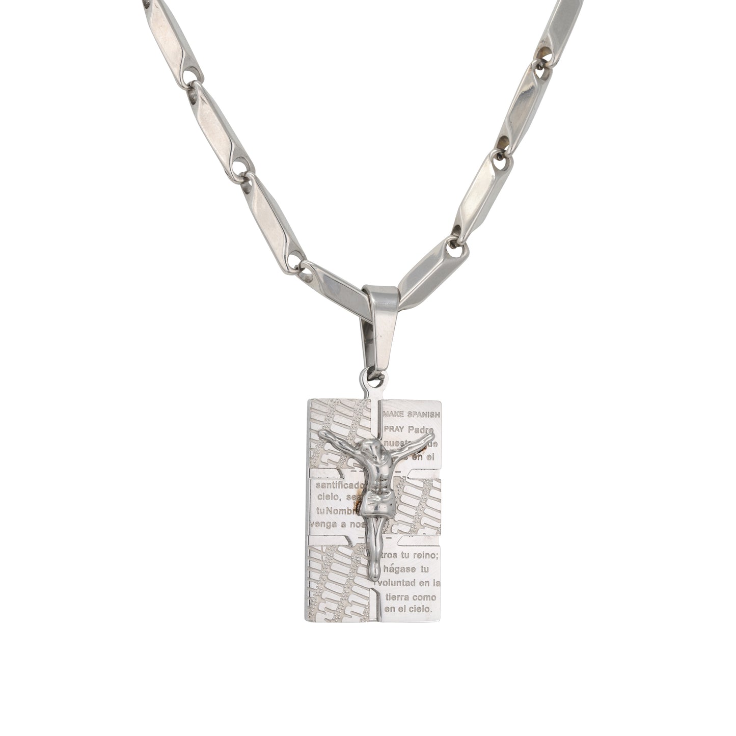 Large Jesus Necklace with 4mm Bullet Chain 24" - SCP-756**