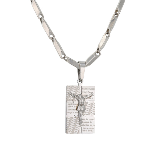 Large Jesus Necklace with 4mm Bullet Chain 24" - SCP-756**