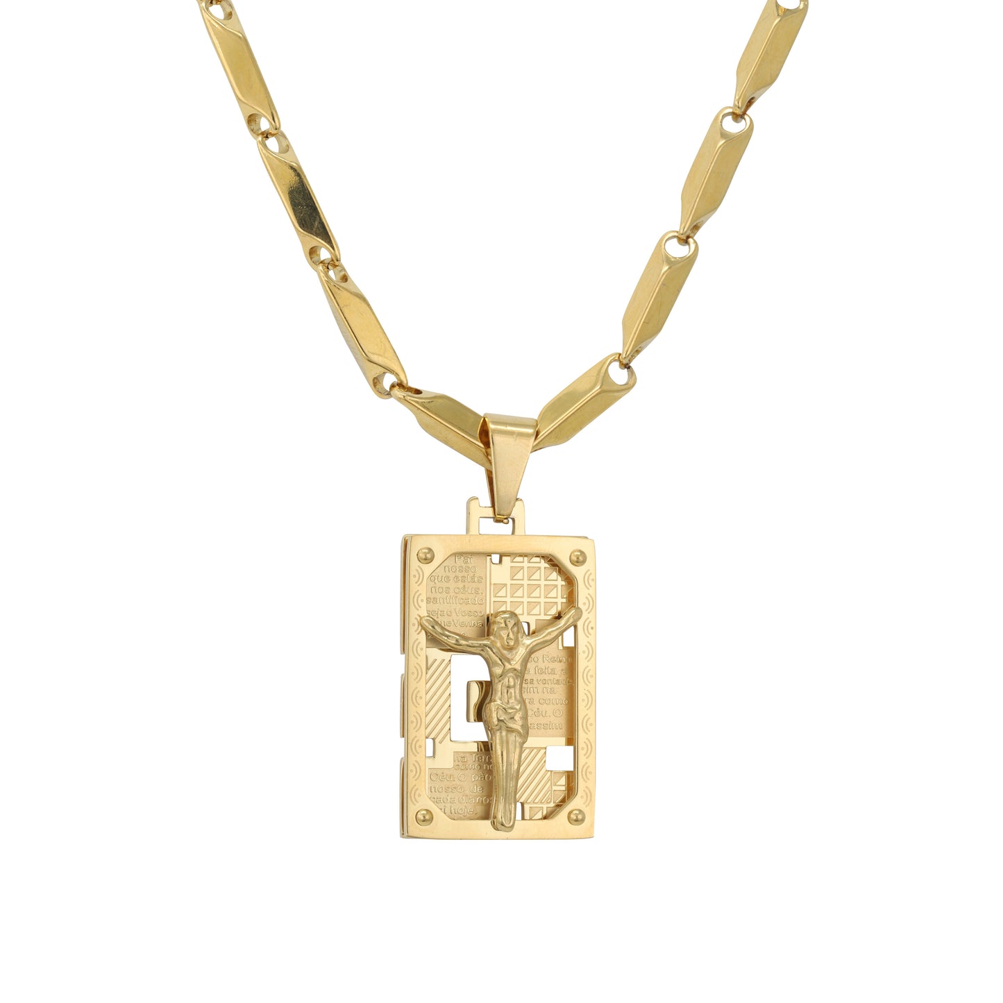 Large Jesus Necklace with 4mm Bullet Chain 24" - SCP-757**