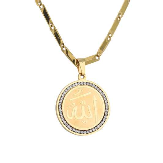 Large Islamic Necklace with 4mm Bullet Chain 24" - SCP-759