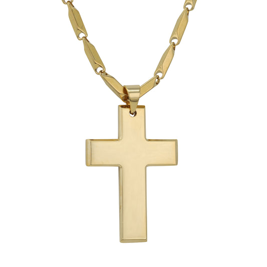 Large Cross Necklace with 4mm Bullet Chain 24" - SCP-768**