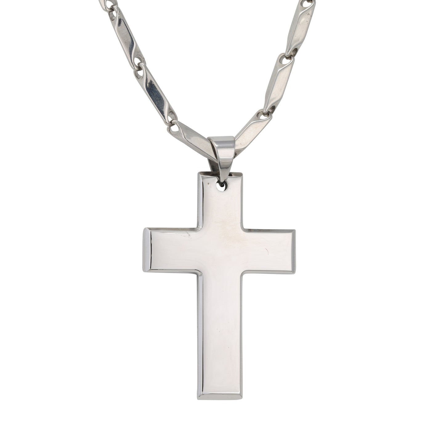 Large Cross Necklace with 4mm Bullet Chain 24" - SCP-768**