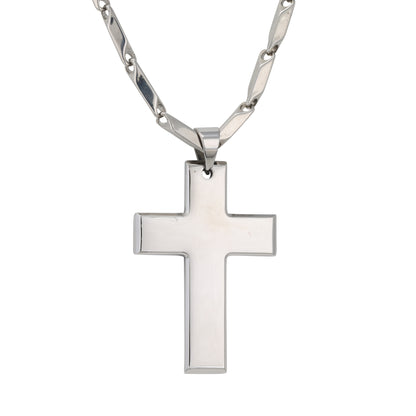Large Cross Necklace with 4mm Bullet Chain 24" - SCP-768**