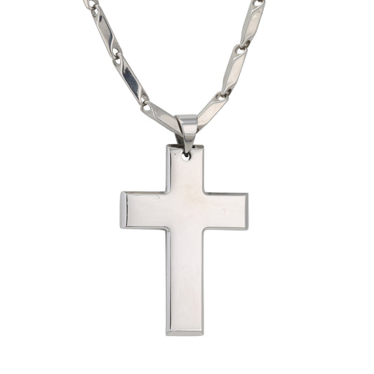 Large Cross Necklace with 4mm Bullet Chain 24" - SCP-768**
