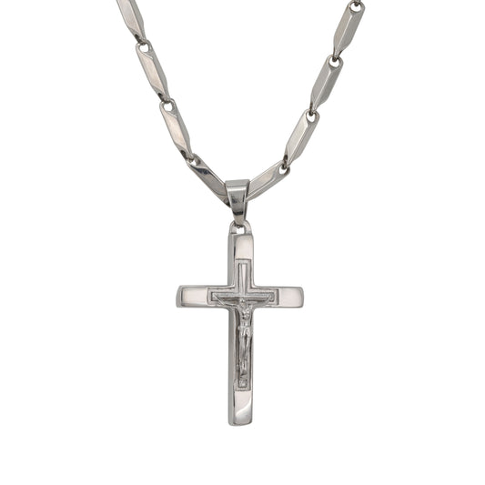 Large Cross Necklace with 4mm Bullet Chain 24" - SCP-771**