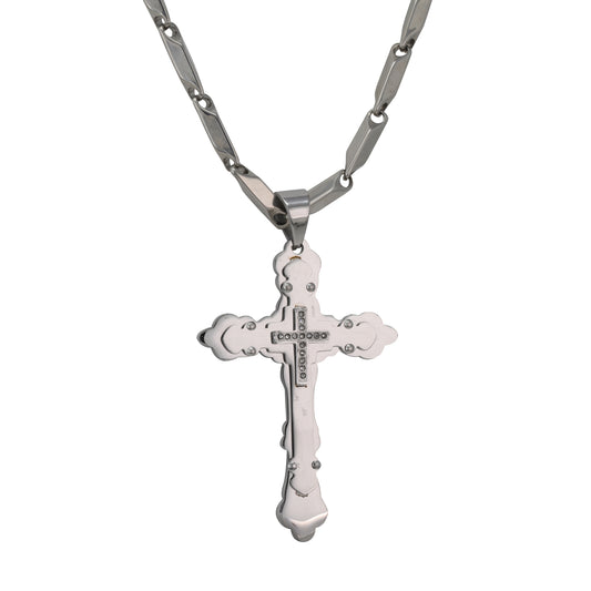 Large Cross Necklace with 4mm Bullet Chain 24" - SCP-772