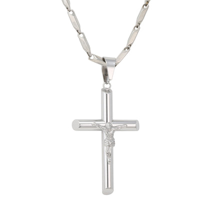 Large Cross Necklace with 4mm Bullet Chain 24" - SCP-773