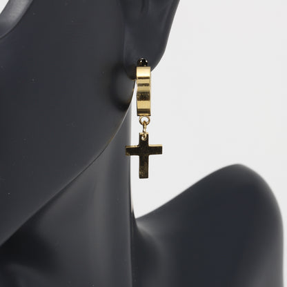 Cross Huggie Earrings - SE-52