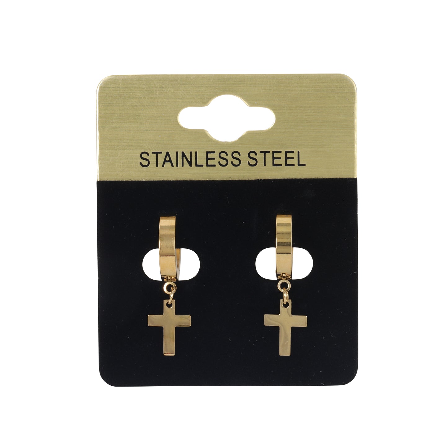 Cross Huggie Earrings - SE-52