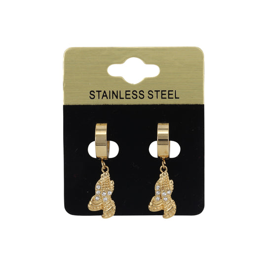 Hanging Pray Hand Earring - SE-603