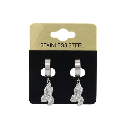 Hanging Pray Hand Earring - SE-603