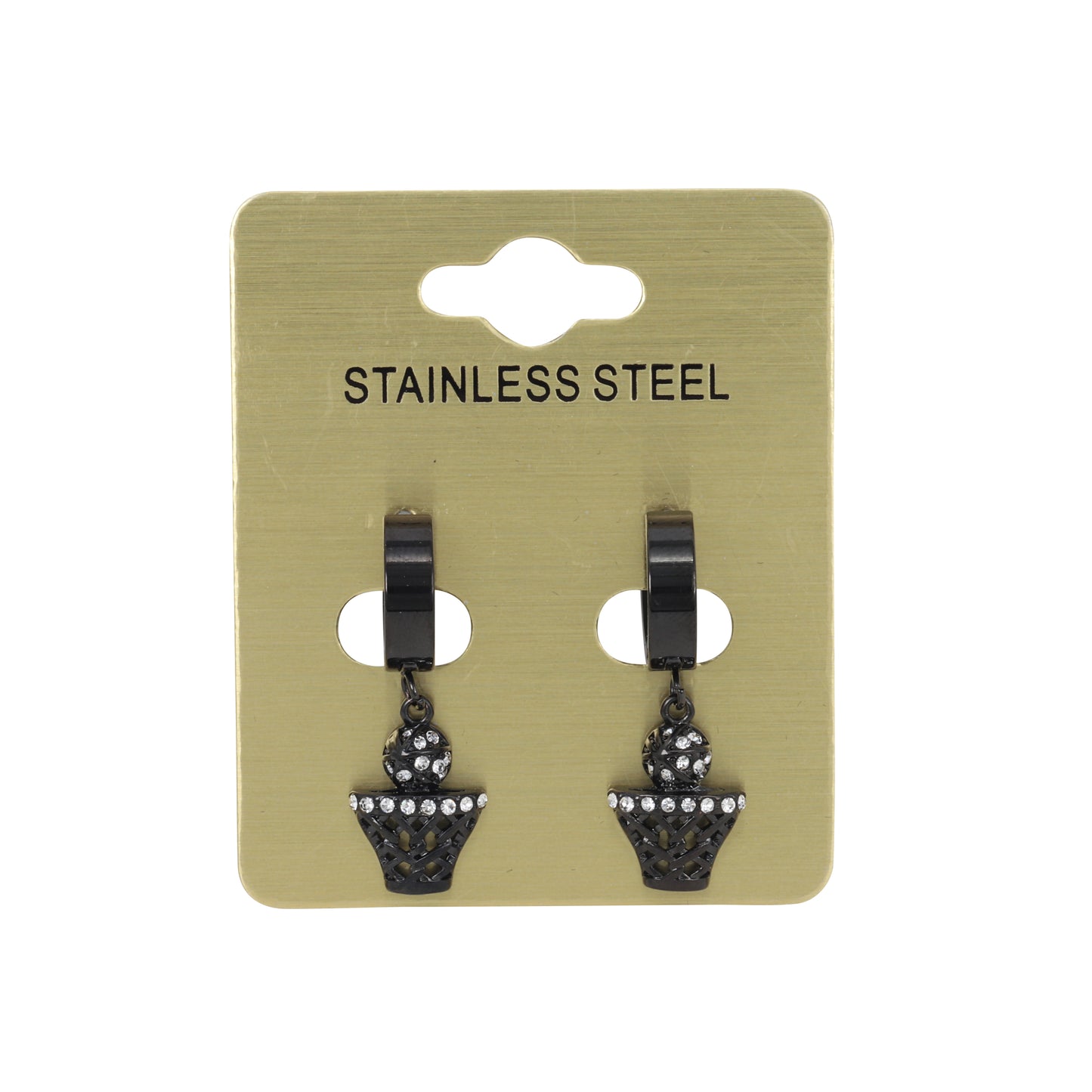 Hanging Bball Hoop Earring - SE-608