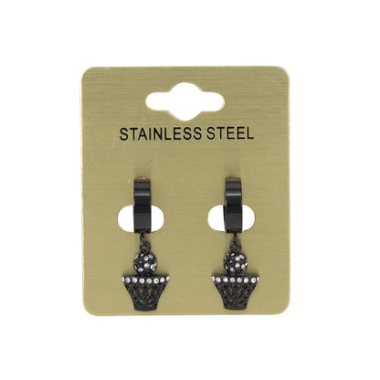 Hanging Bball Hoop Earring - SE-608