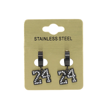 Hanging Number 24 Earring - SE-611