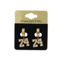 Hanging Number 24 Earring - SE-611