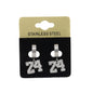 Hanging Number 24 Earring - SE-611