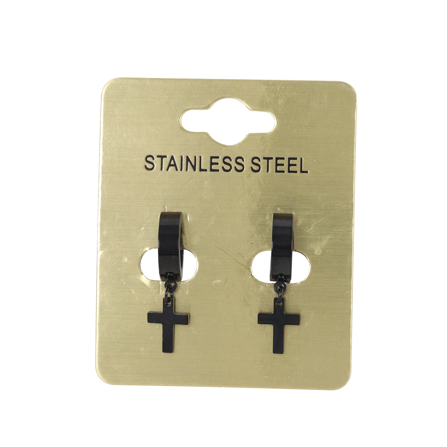 Cross Plain Hoop Earring - SE-62