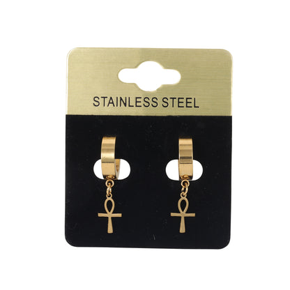 Ankh Plain Hoop Earring - SE-63