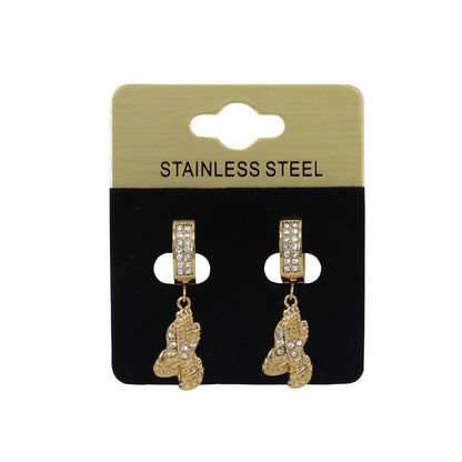 Hanging Pray Hand Earring - SE-703