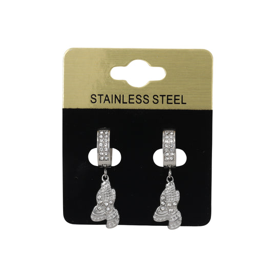 Hanging Pray Hand Earring - SE-703