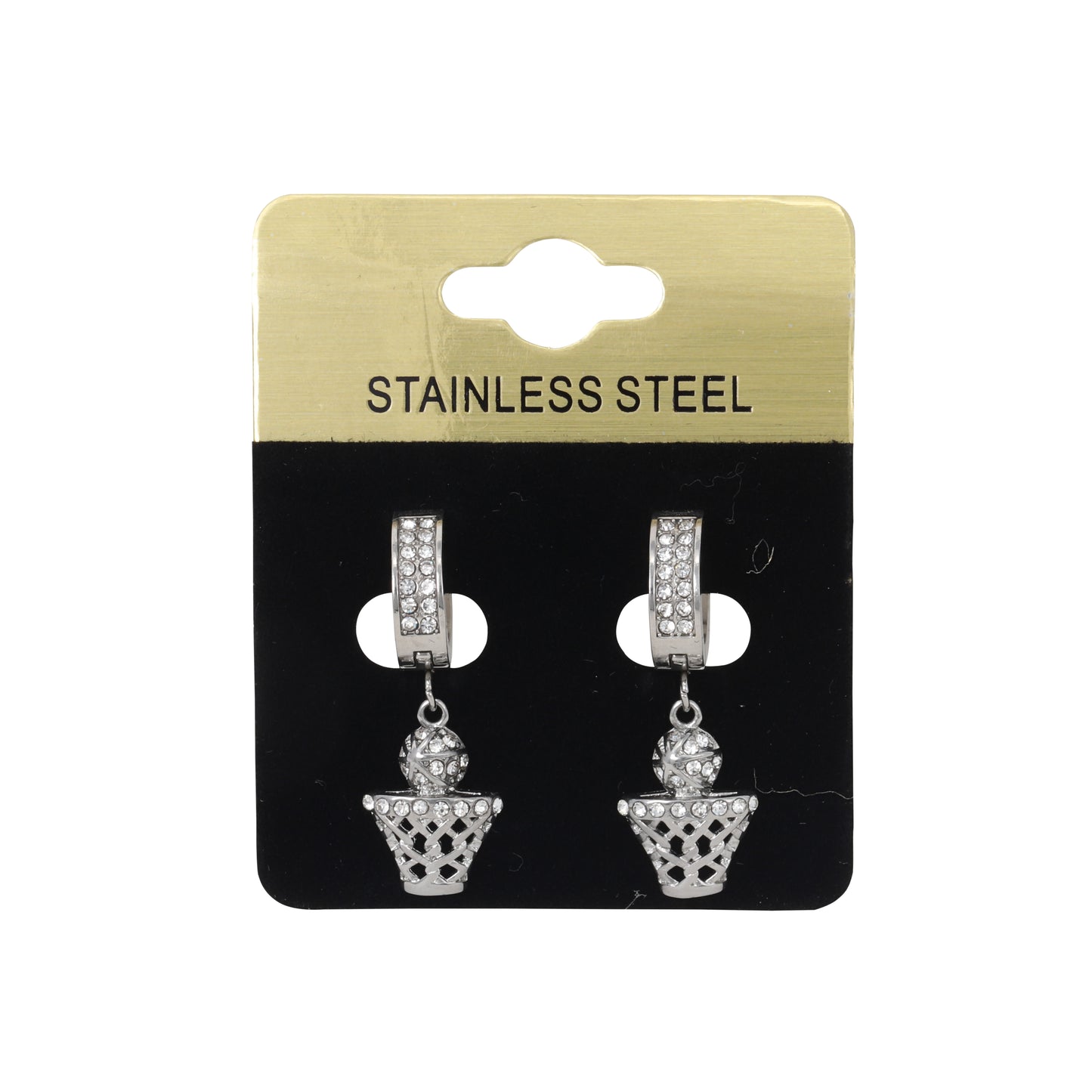 Hanging Bball Hoop Earring - SE-708