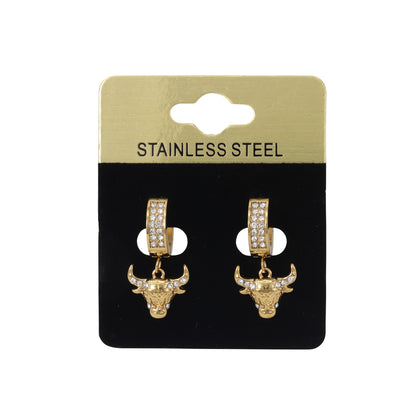 Hanging Bulls Head Earring - SE-709