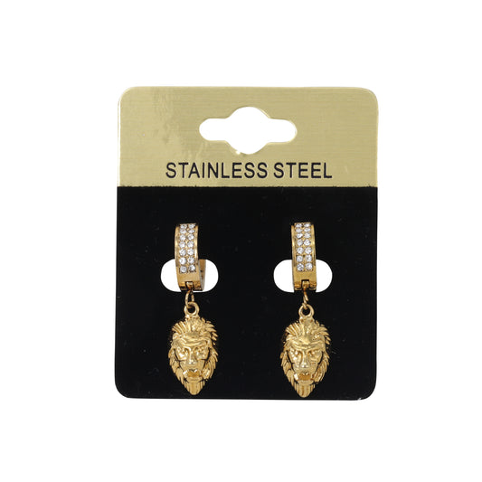 Hanging Lion Head Earring - SE-710