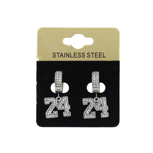 Hanging Number 24 Earring - SE-711