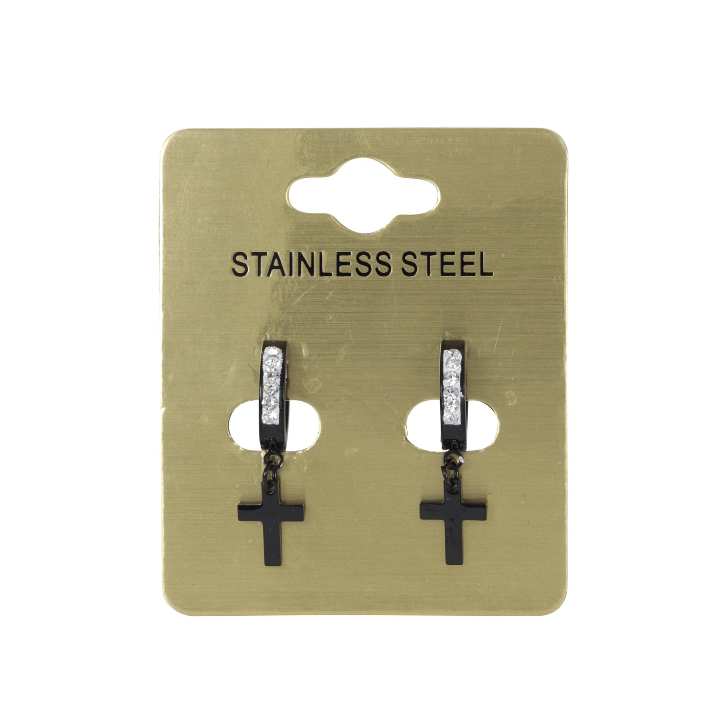 Cross CZ Hoop Earring - SE-72