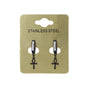 Iced Dangling Ankh Cross Earring - SE-73