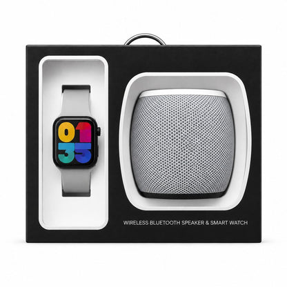 Smart Watch & Wireless Speaker Gift Set SMSP-101 — Black/Grey