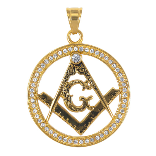 Iced Out Free Mason Pendant - SP-4002**