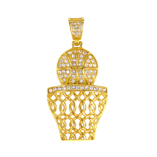 Iced Out Basketball Hoop Pendant - SP-4015